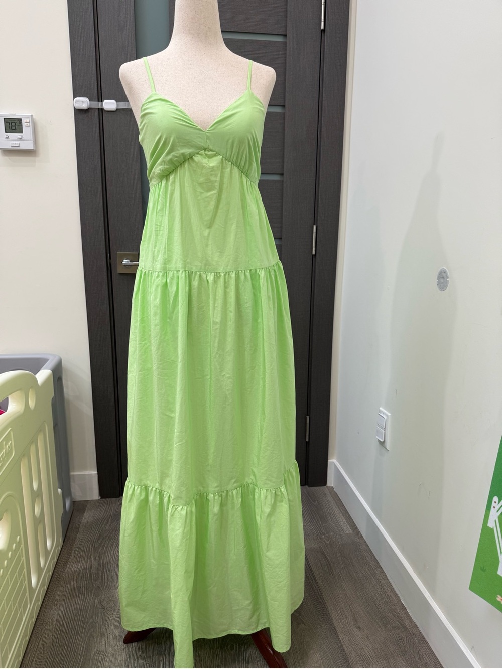 a new day Lime Green Spaghetti-Strap Maxi Dress